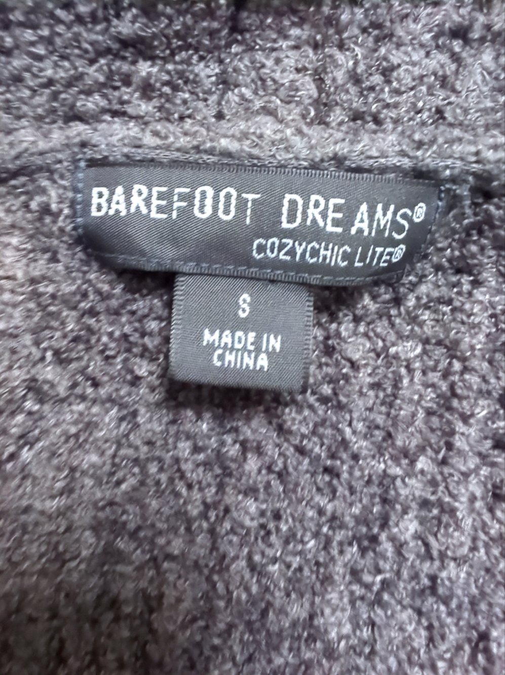 Barefoot Dreams CozyChic Lite Cardigan Gray Open Front Shawl Size S - Picture 6 of 11